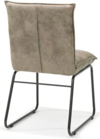 Eetkamerstoel - Soft - stof Cowboy retro lederlook Taupe