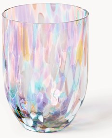 Kleine handgemaakte waterglazen Splash, 6 stuks