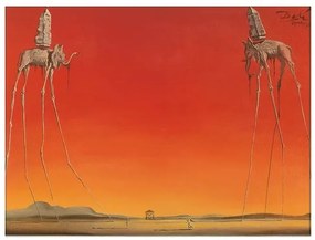 Kunstdruk Les Elephants, Salvador Dalí, (30 x 24 cm)
