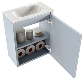 Mondiaz Ture DLux toiletmeubel 40cm clay met wastafel ostra midden zonder kraangat