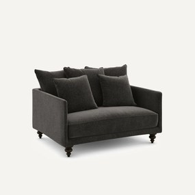 2-zits compacte bank in chenille fluweel, Lazare