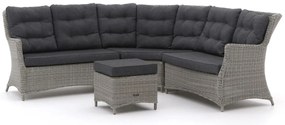 Hoek loungeset Intenso  | 5 personen | Loungeset Grijs | Hoekbank Wicker (vlechtwerk) | 250x250cm | Kees Smit Tuinmeubelen