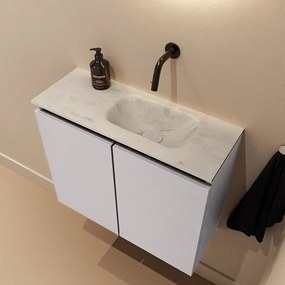 Mondiaz Ture DLux toiletmeubel 60cm cale met wastafel opalo rechts zonder kraangat