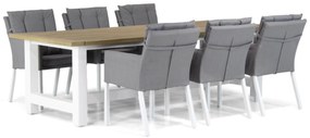 Tuinset 6 personen 260 cm Outdoor textiel Wit Lifestyle Garden Furniture Parma/Los