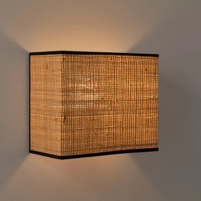 Wandlamp in raffia, Dolkie