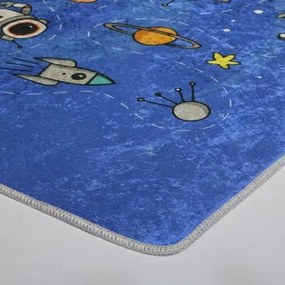 Kleden Blauw Mani Textile  Vloerkleed voor de kinderkamer