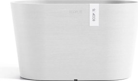 Ecopots bloempot Tokyo 30 met waterreservoir - Ovaal - Pure White - 30 x 17 x H17 cm