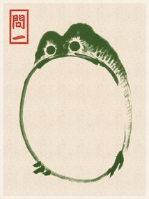 Kunstdruk Japanese Grumpy Toad (Frog Print 2) - Matsumoto Hoji, (30 x 40 cm)
