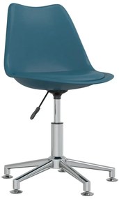 vidaXL Kantoorstoel draaibaar kunstleer turquoise