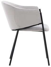 Jörn Eetkamerstoel - Sara -  Lichtgrijs - Fluweel - Jörn