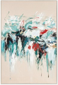 Handbeschilderde canvasdoek Hurricane met houten frame