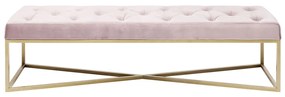 Kare Design Crossover Fluwelen Halbankje Roze 150 Cm