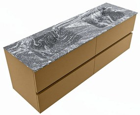 Mondiaz Vica DLux badmeubel 150cm oro 4 lades met wastafel lava dubbel zonder kraangat