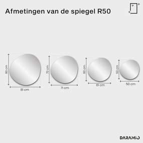 Spiegel met goudkleurig spiegelglas – Pure Collection R50