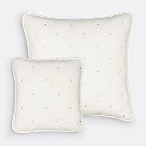 Gematelasseerde vierkante kussenhoes in katoen, Aéri