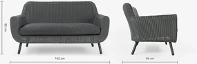 The Outsider Lounge Tuinbank - Jonah - 2 zits - Antraciet - Wicker - The Outsider