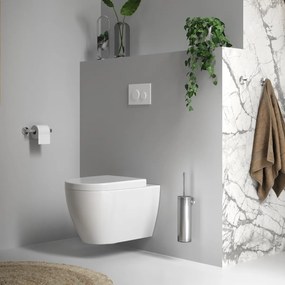 Brauer Chrome Edition set met handdoekhaak, toiletrolhouder en toiletborstelset chroom