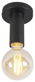 Moderne plafondlamp zwart 13 cm - Facil
