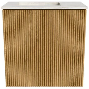 Mondiaz Joya DLux 40cm toiletmeubel oak met wastafel faye links 1 kraangat ostra