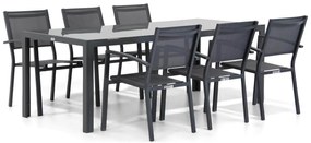Tuinset 6 personen 210 cm Aluminium Grijs Lifestyle Garden Furniture Amarilla/Mondello