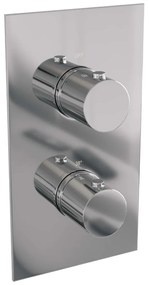 Brauer Chrome Edition thermostatisch douchepaneel calacatta gold met 20cm hoofddouche en staafhanddouche chroom