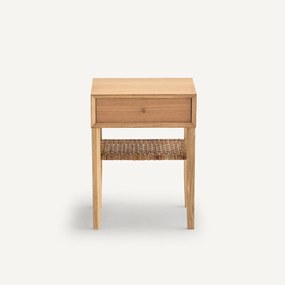 Nachtkastje in massief eikenhout en eikenfineer, Dawud