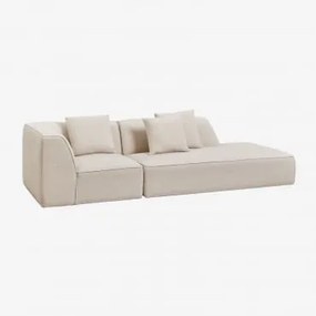 Modulaire Hoekbank Van 2 Delen Met Rechter Chaise Longue, Bekleed Cardea Chenille Crèmebeige - Sklum