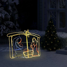 vidaXL Kerstdecoratie kerststal 240 LED's 116x41x87 cm