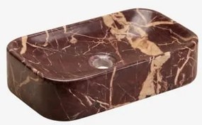 Natuurstenen Wastafel Francesca Rood Marmer Cherry Gold & 50 X 30 Cm - Sklum