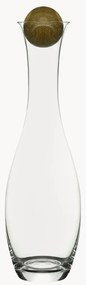 Mondgeblazen karaf Nature met eikenhouten stop, 1 L