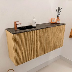 Mondiaz Joya DLux 90cm toiletmeubel oak met wastafel faye links 1 kraangat lava