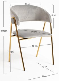 Mihu Goud Fluwelen Stoel