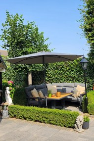 4-Seasons stokparasol Azzurro 350 cm - Charcoal
