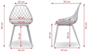 CHICO stoel fango (donker beige/bruin) - modern, opengewerkt, voor keuken / tuin / café