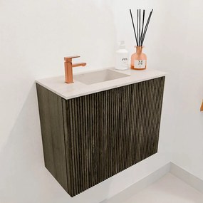 Mondiaz Joya DLux 50cm toiletmeubel shadow met wastafel faye links 1 kraangat meli