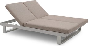 Lifestyle Garden Furniture Massimo Ligbed Met Kussen Wit/sandy Aluminium Wit