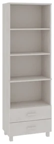 vidaXL Hoge kast 60x35x180 cm massief grenenhout wit