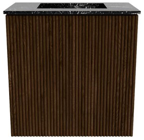 Mondiaz Joya DLux 40cm toiletmeubel walnut met wastafel faye midden zonder kraangat lava