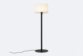 Moderne Buiten Vloerlamp Zwart Met Witte Kap IP - Mississippi Aluminium/Kunststof Zwart