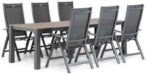 Tuinset 6 personen 240 cm Aluminium/Textileen /Aluminium/textileen Grijs Hartman Royal