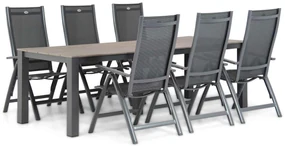 Tuinset 6 personen 240 cm Aluminium/Textileen /Aluminium/textileen Grijs Hartman Royal