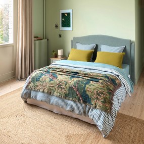 Dekbedovertrek katoen seersucker, Cottage blauw