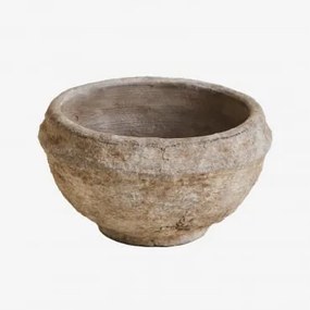 Decoratieve Terracotta Kom Agnon Ø15 Cm & Steenbruin - Sklum