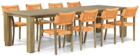 Tuinset 8 personen 300 cm Rope Oranje Lifestyle Garden Furniture Dallas/Brighton