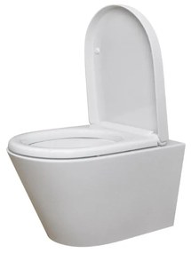 Mueller Filo randloos toilet 53cm glans wit met dikke softclose zitting