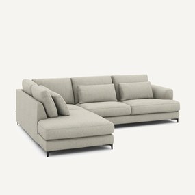 Omvormbare hoekbank links, tweed stof, Marsile