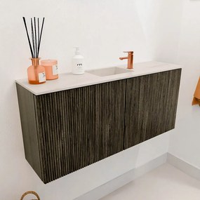 Mondiaz Joya DLux 90cm toiletmeubel shadow met wastafel faye midden 1 kraangat meli