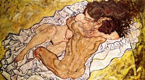 Kunstreproductie The Embrace (1917), Egon Schiele