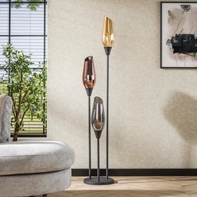 Vloerlamp Met Gekleurd Glas