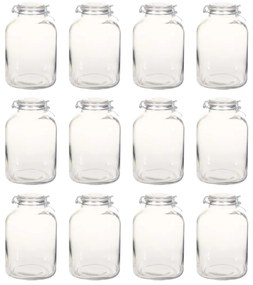 vidaXL Jampotten met sluiting 12 st 5 L glas